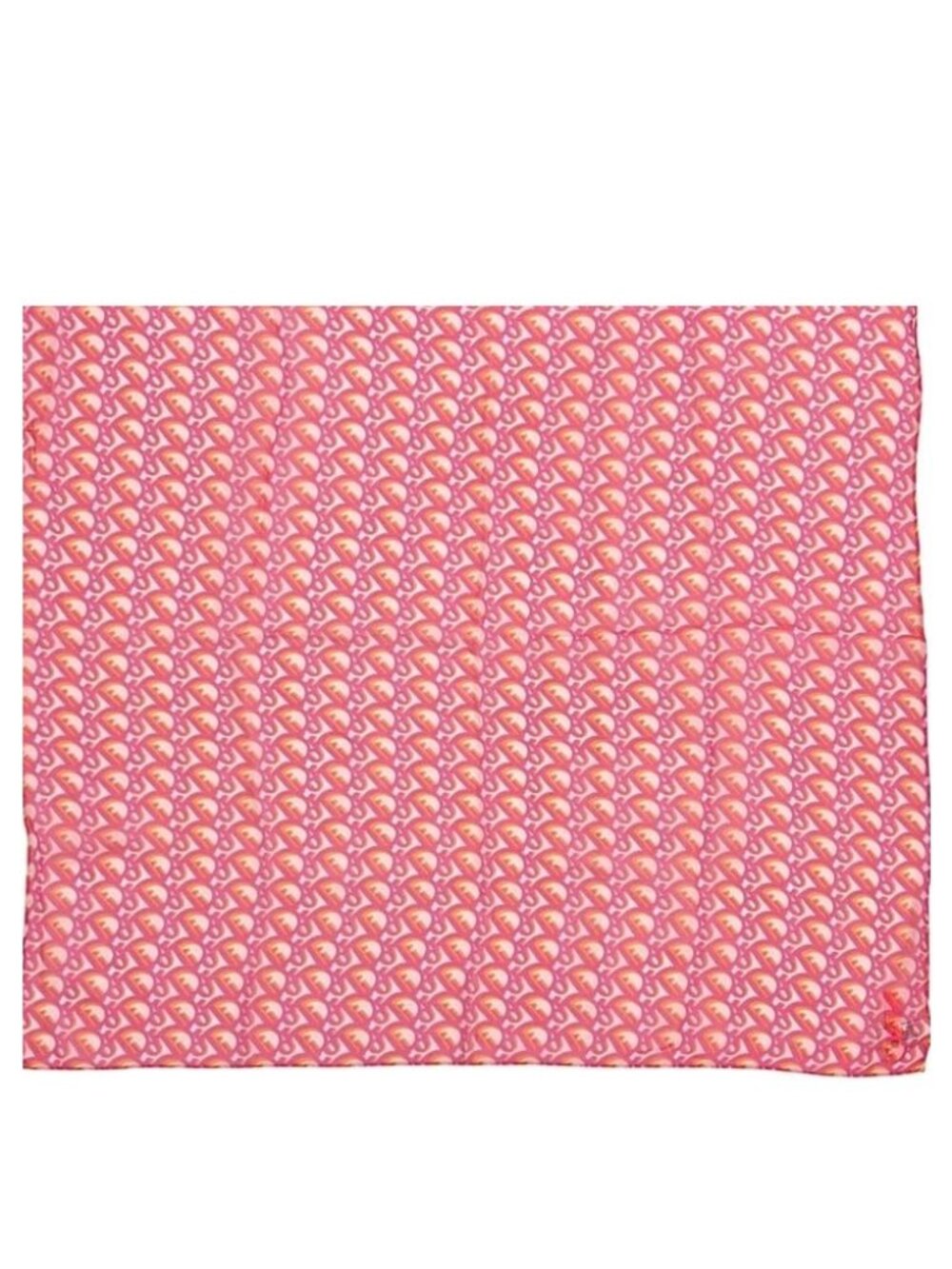 Dior Scarf Trotter Silk Pink Vintage Sheer